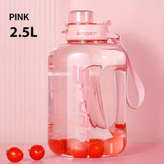 2.5L Large Capacity Leakproof Straw Water Kettle, Portable Flip Top Cup