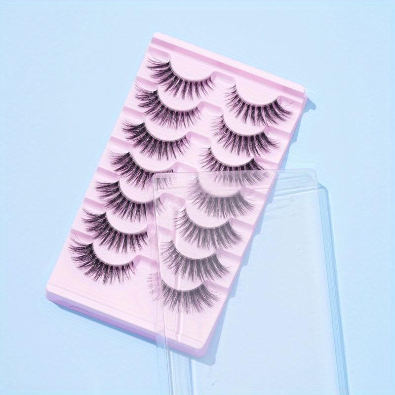 7 Pairs Clear Band Lash Extension for Makeup