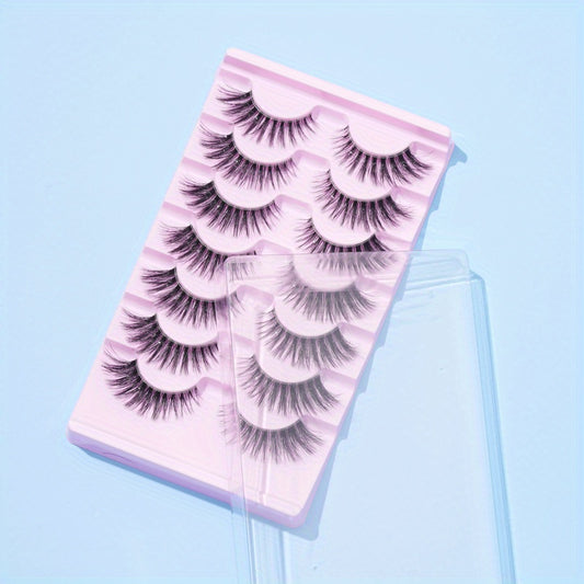 7 Pairs Clear Band Lash Extension for Makeup