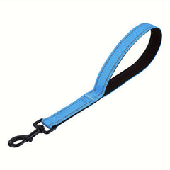 Short Nylon Dog Leash 30-48 cm Reflective Threads for Large and Medium Dogs