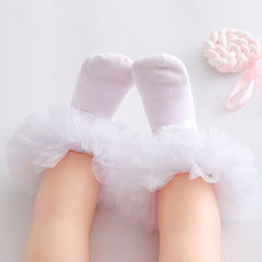 Toddler Girls Lace Ruffle Fluffy Socks