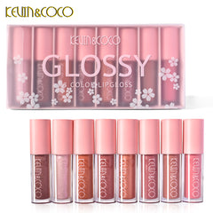8 Pcs Metallic Glitter Lip Gloss Shining Non stick Cup