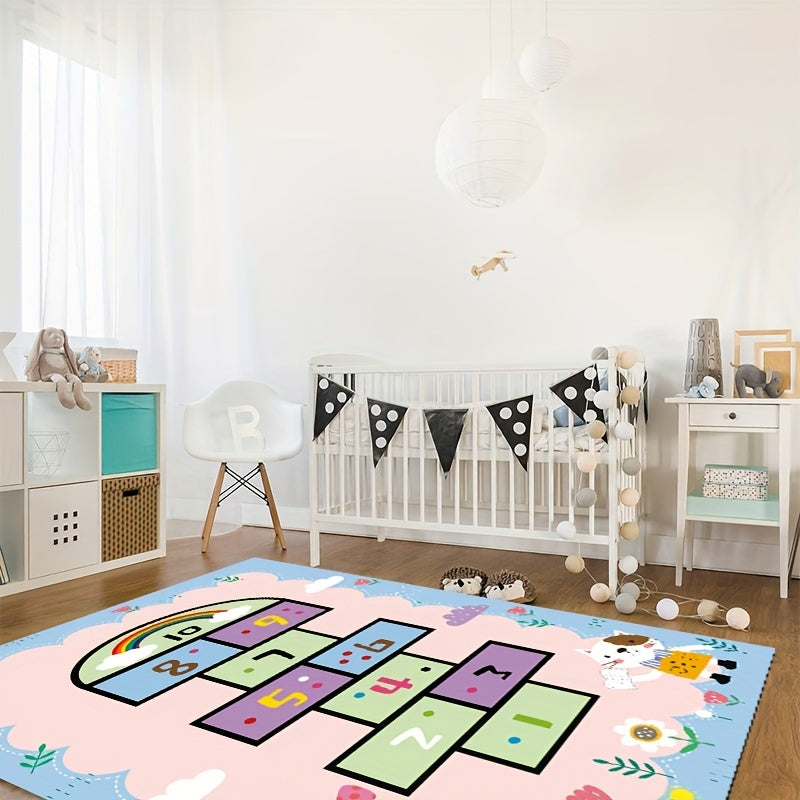 Kids Hopscotch Area Rug Ultra Soft Play Mat