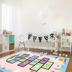 Kids Hopscotch Area Rug Ultra Soft Play Mat