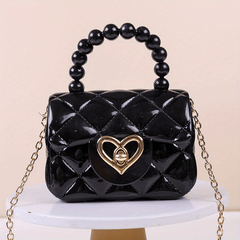 Girls Jelly Tote Handbag With Chain Candy Crossbody Bag