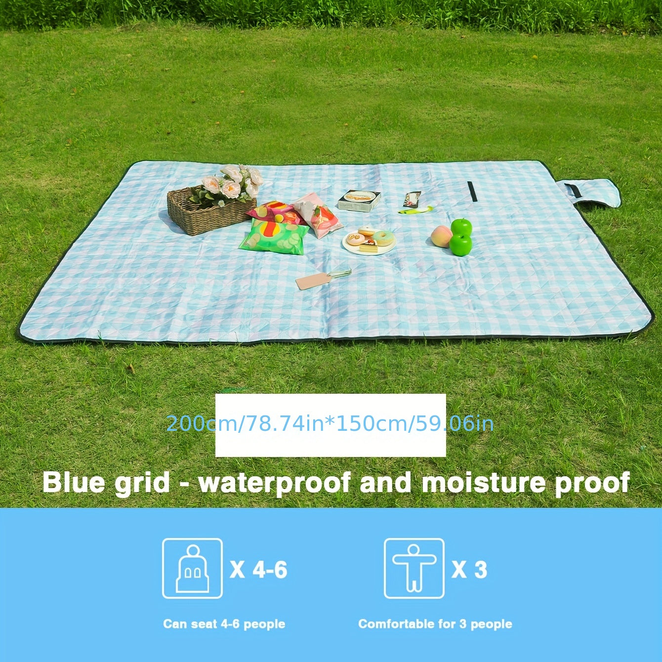 Large Size PEVA Waterproof Picnic Mat Camping Mat Foldable Blanket