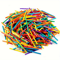 200 Pack 3D Wooden Matchsticks DIY Craft Set