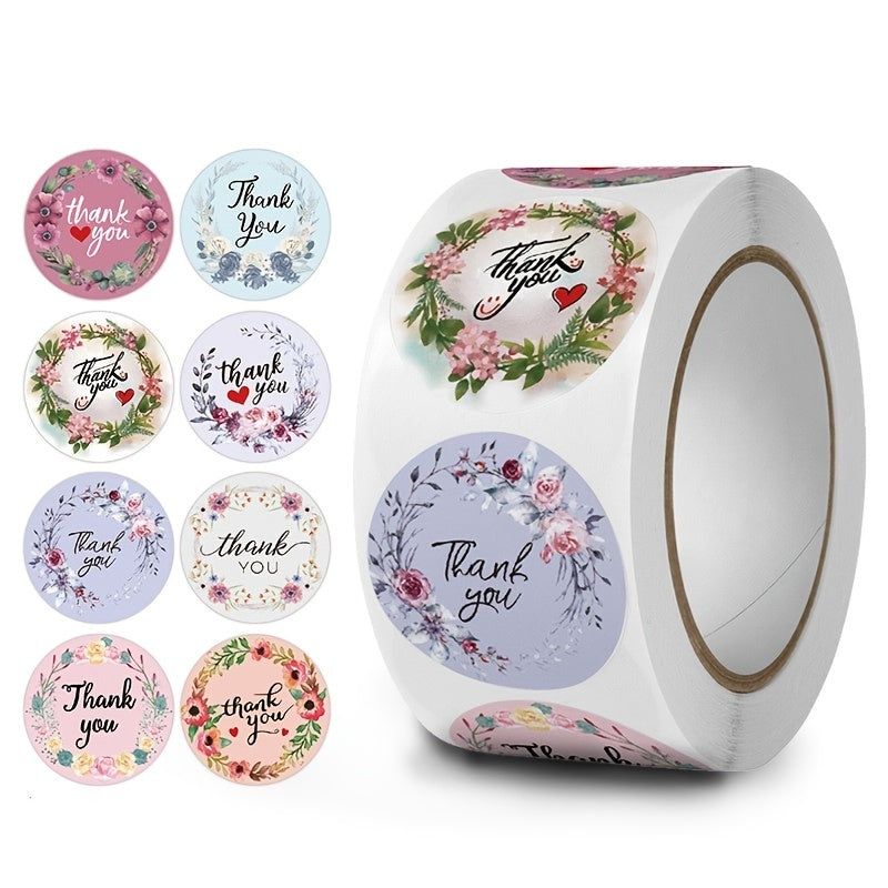 500 Thank You Stickers Labels Waterproof Party Baby Shower Wedding
