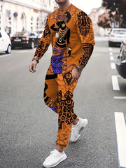 Men's 3D Print Sweatshirt and Joggers Set