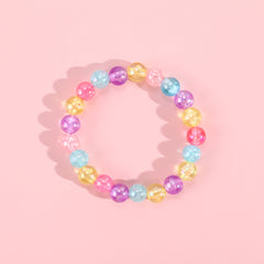 Rainbow Beaded Bracelets for Girls