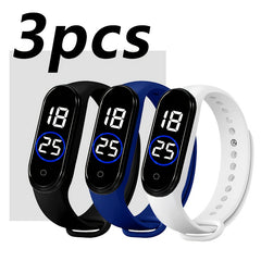 LED Display Sports Bracelet Watch Set Unisex