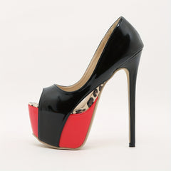 Leopard Print Stiletto Heels Peep Toe Platform Pumps