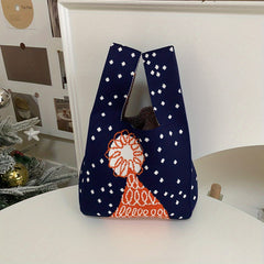 Christmas Gift Knitted Handbag Crochet Tote Bag Casual Summer Commuter Bag