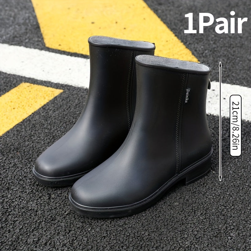Women's Solid Rain Boots Wear Resistance Garden Water Shoes
