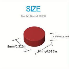 200pcs 1x1 Round Special Brick ABS Building Block Small Particle Bulk Bric