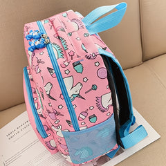 Unicorn Dinosaur Print Backpack for Kids