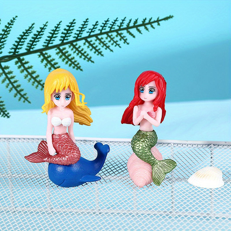 4pcs Shell Mermaid Aquarium Fish Tank Landscape Decoration