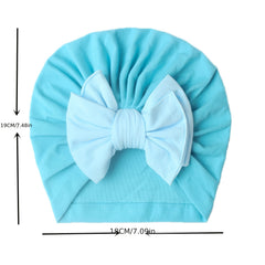 Candy Colored Nylon Bow Baby Hat For All Seasons