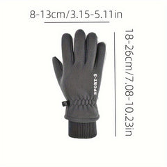 2 Pairs Windproof Fishing Gloves Full Finger Winter Warm Anti-Slip Gloves