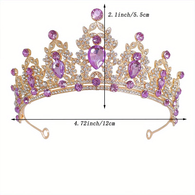 Kids Crown Tiara Rhinestone Hair Accessory for Princess Dress Party