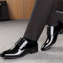 Men's Pointed Toe Derby Shoes Wear resistant Non Slip Dress Shoes