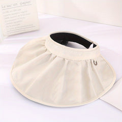 Wide Brim Shell Sunshade Visor Hat UV Protection