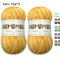 2pcs Yarn Ball 90g 260 Yds 5ply Acrylic Wool Crocheting Knitting