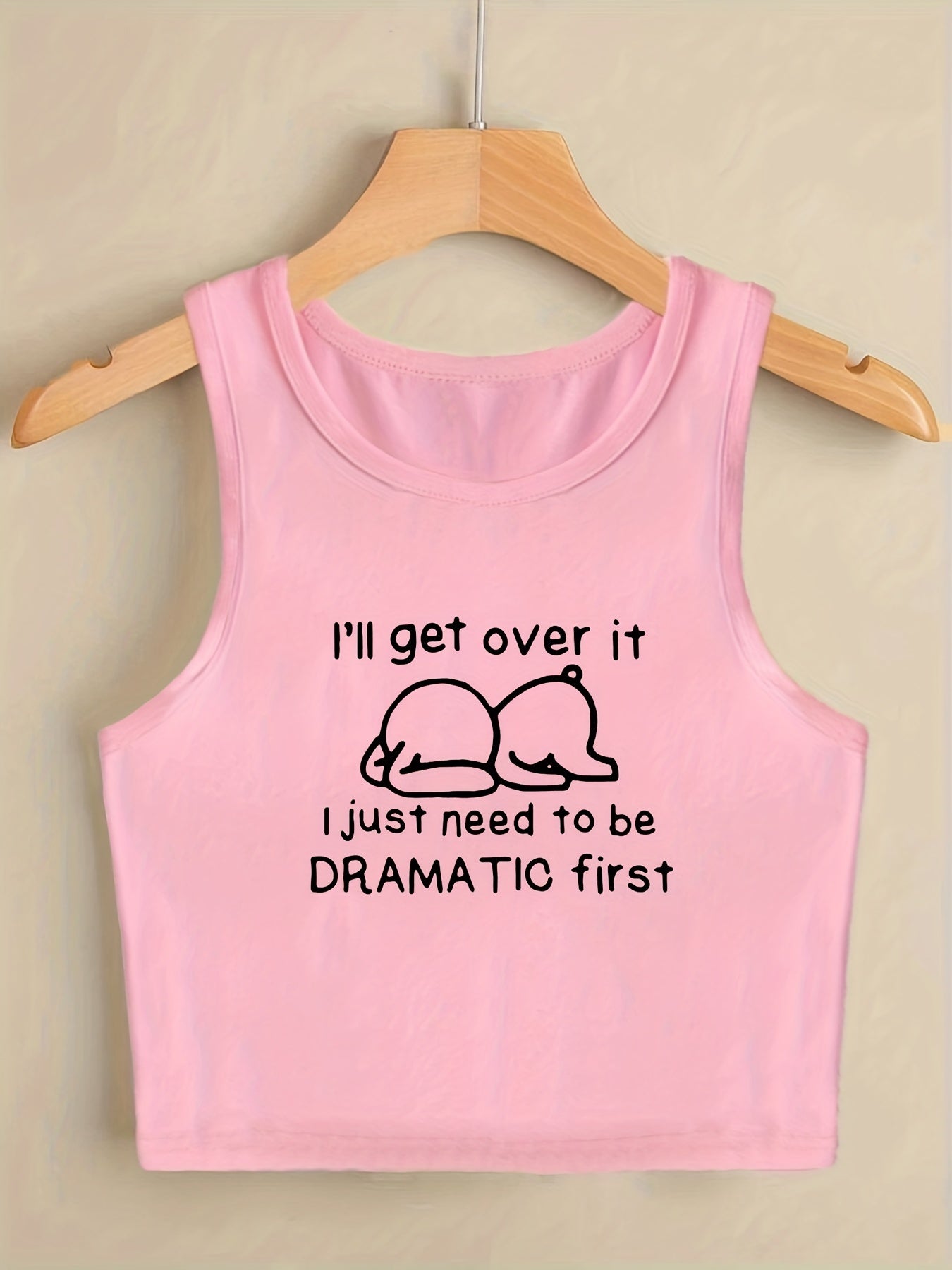Inspirational Letter Print Tank Top for Summer Women's Clothing
