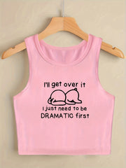 Inspirational Letter Print Tank Top for Summer Women's Clothing