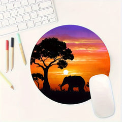Sunset Scenery Round Mouse Pad Non-slip Rubber for Office Laptop