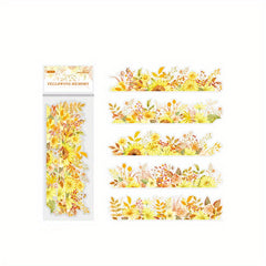 15PCS Plant PET Vintage Stickers for DIY Projects