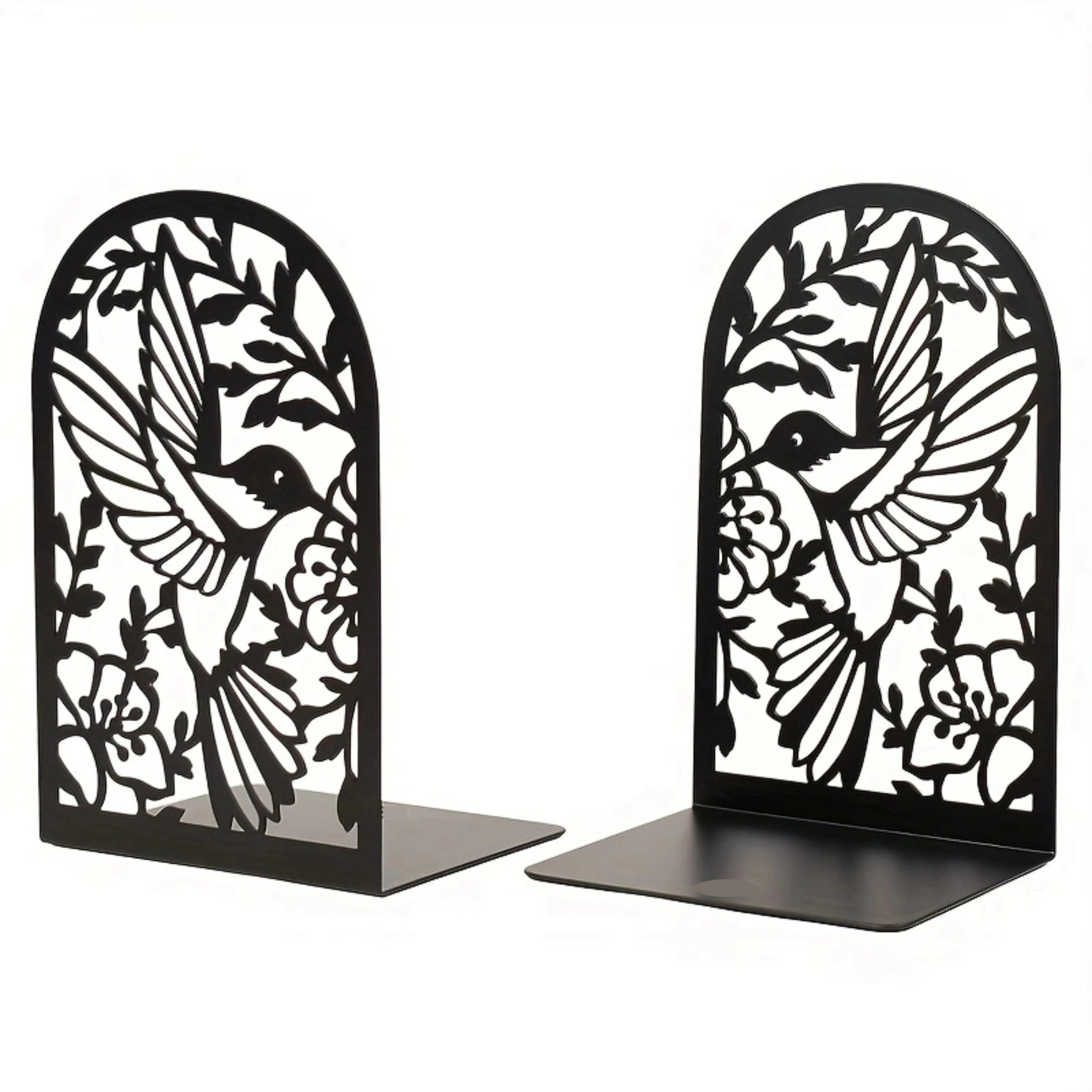 Carved Bird Metal Bookends for Student Desktop Storage