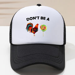 Outdoor Letter Printed Breathable Sports Peaked Cap for Fishing Cycling Hiking