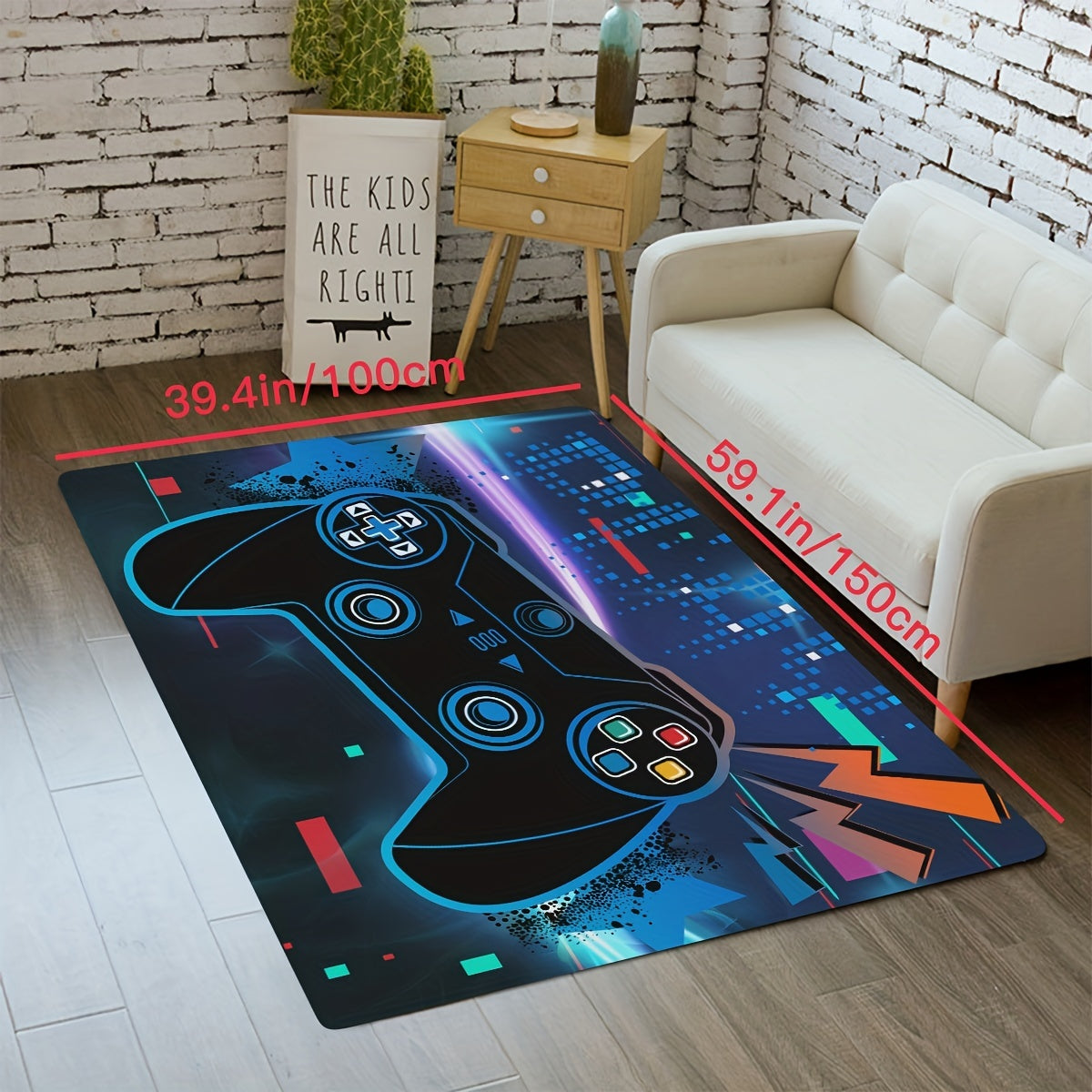 Non Slip Soft Game Area Rug for Home Decor