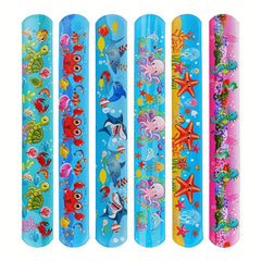 Kids Digital Watch Set with Glow Silicone Strap - 6 Snap Rings Included