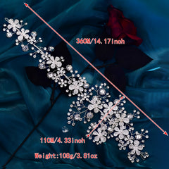 Floral Embellished Bridal Wedding Belt Romantic Waistband