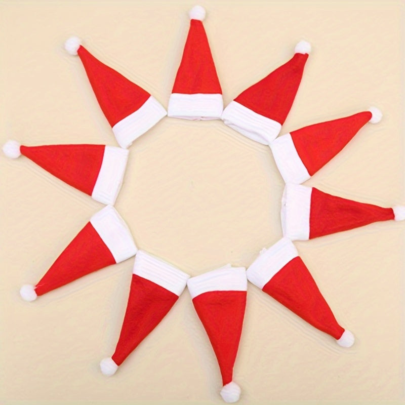 12pcs Mini Christmas Wine Bottle Hat Decoration