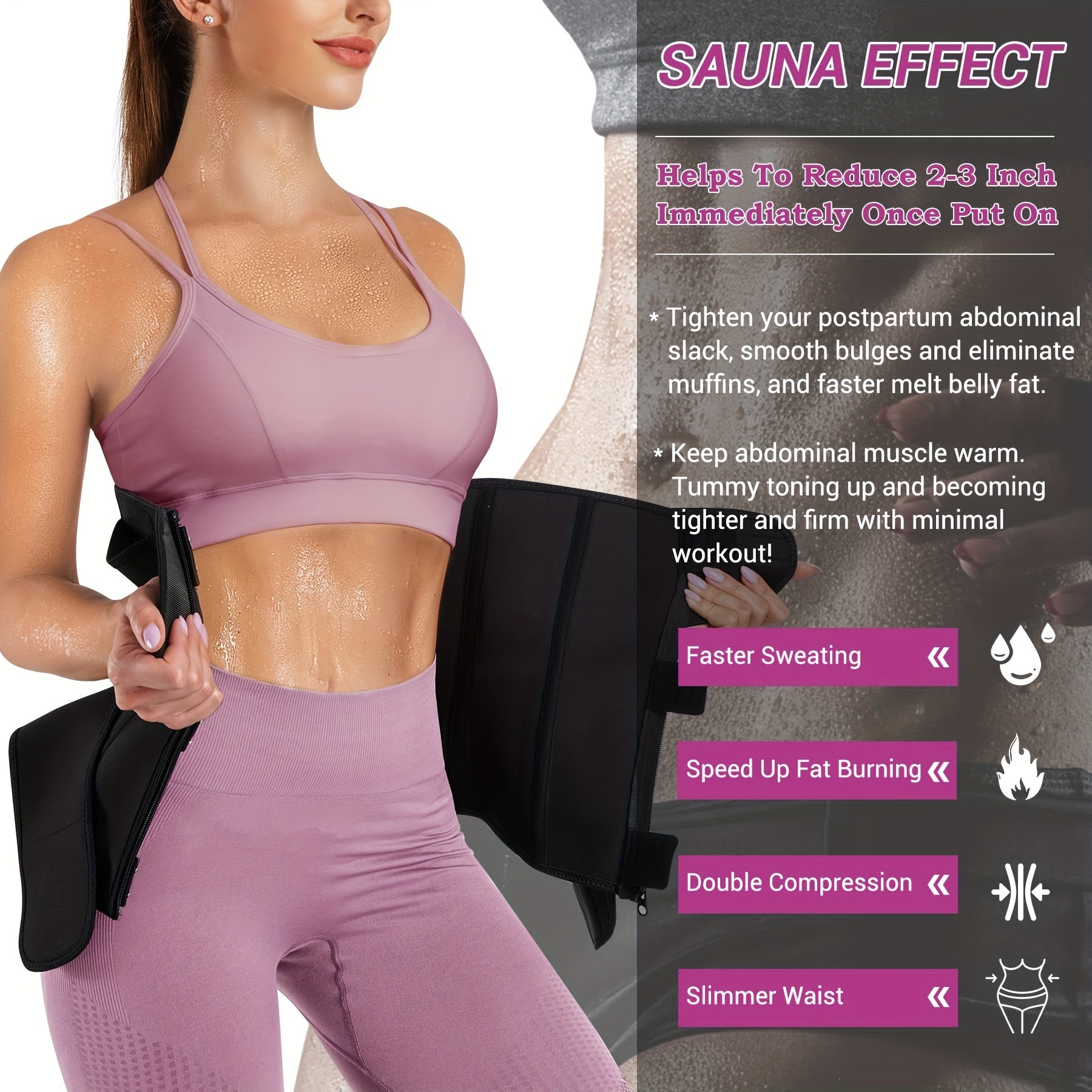 Waist Trainer Belt Tummy Control Compression Wrap Cincher