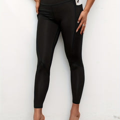 High Stretch Sports Leggings With Pocket Yoga Running Pants