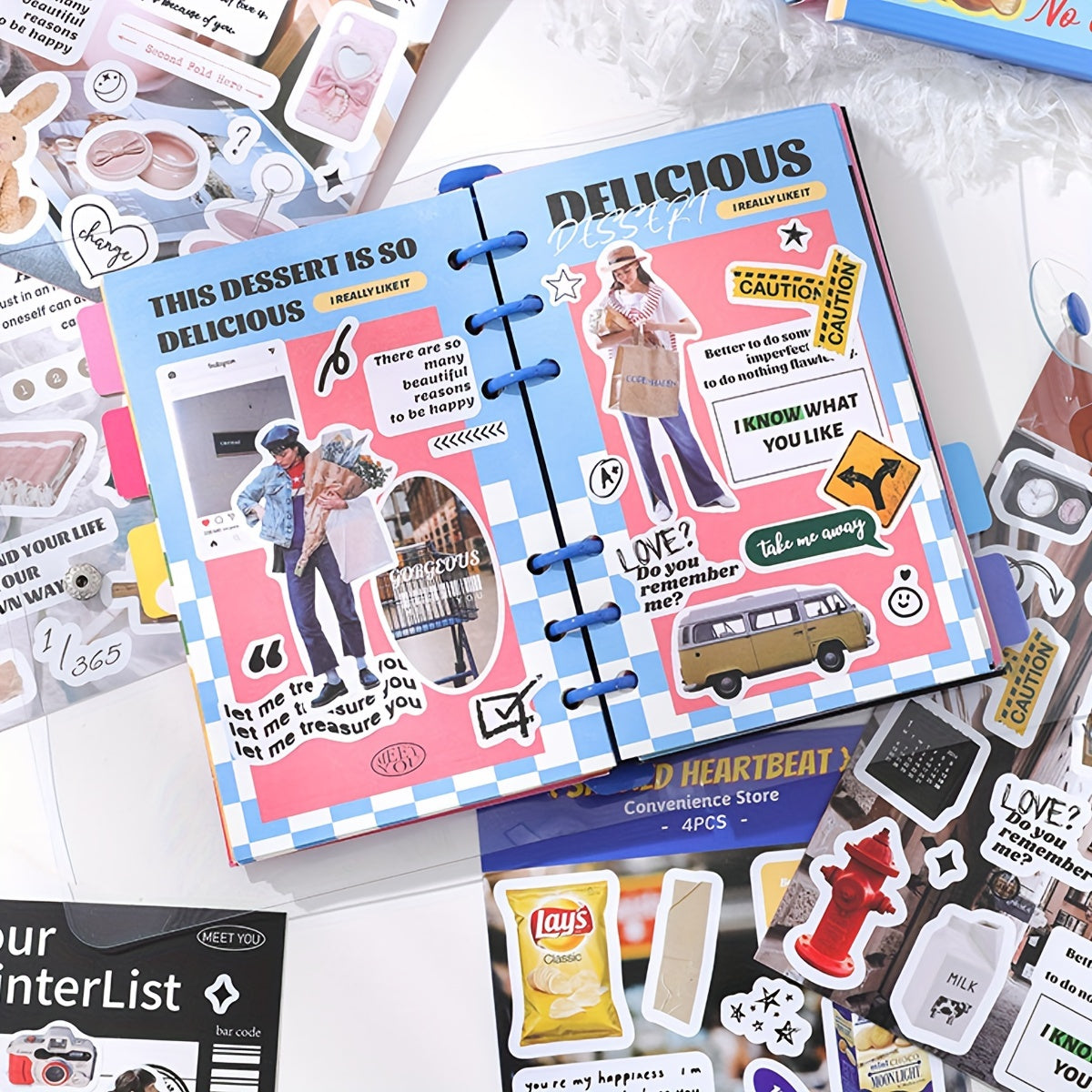 4pcs DIY Magazine Hand Account Art Sticker