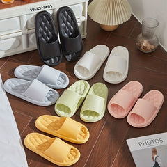 Women's Open Toe Slippers Quick Dry Slip On Pillow Slides Summer Bathroom Shoes