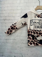 Leopard Print Hoodies Girls Comfy Pullover Kids Clothes