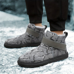 Women's Camo Winter Snow Boots Plush Inner Hook & Loop Fastener