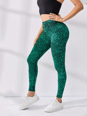 Women's Print Hip Lift Workout Leggings High Elastic Slim Fitness Pants