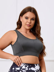 Sports Bra Solid Cut Out Back High Stretch Gym Fitness Bra
