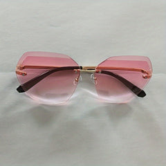 Large Rimless Sunglasses Gradient Glasses UV400