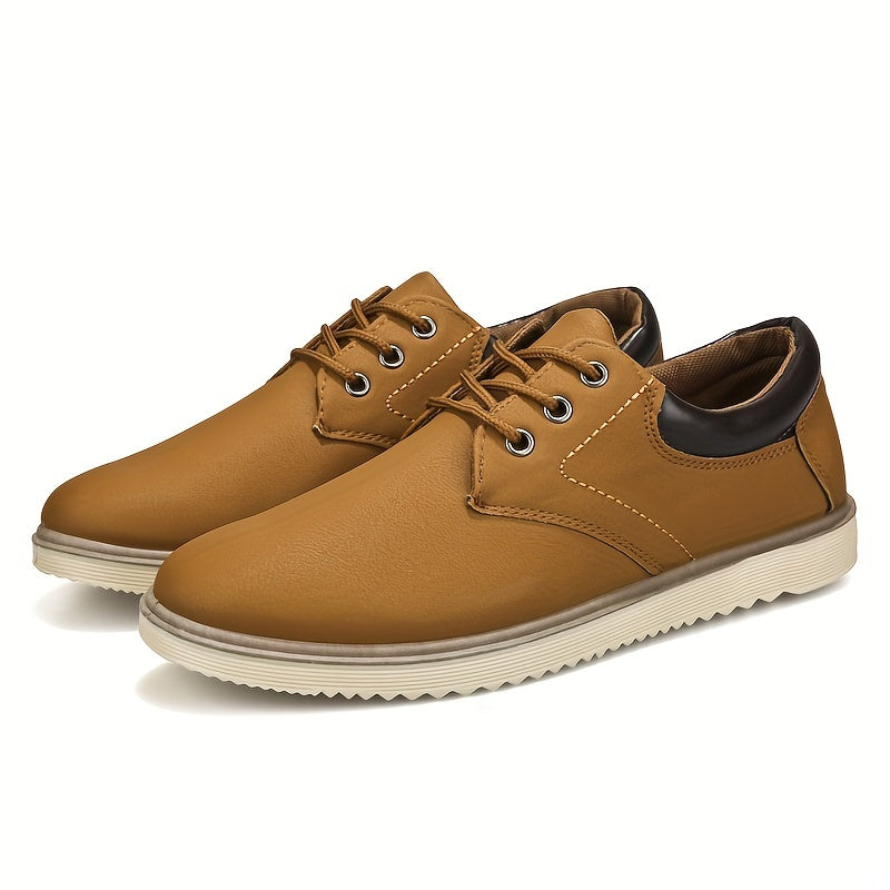Men's Padded Collar Derby Shoes Lace up Front Business Formal