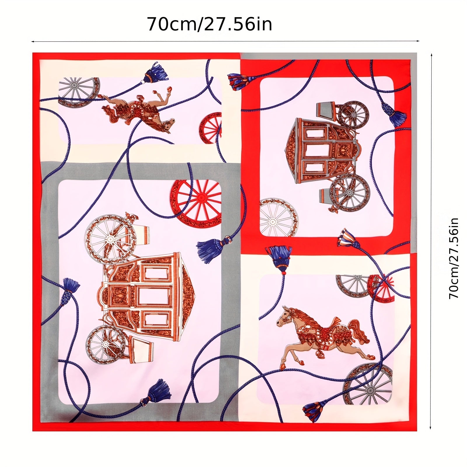 Luxury Silk Scarf Print Satin Scarf Head Neck Scarf Hair Wrap