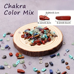 100pcs 31g Stone Flake Crystal Loose Beads Hole Drill Jewelry Making DIY