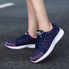Women's Breathable Lace Up Walking Shoes Lightweight Sneakers